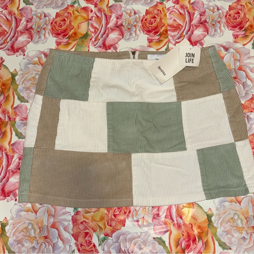 Bershka Checkered Skirt